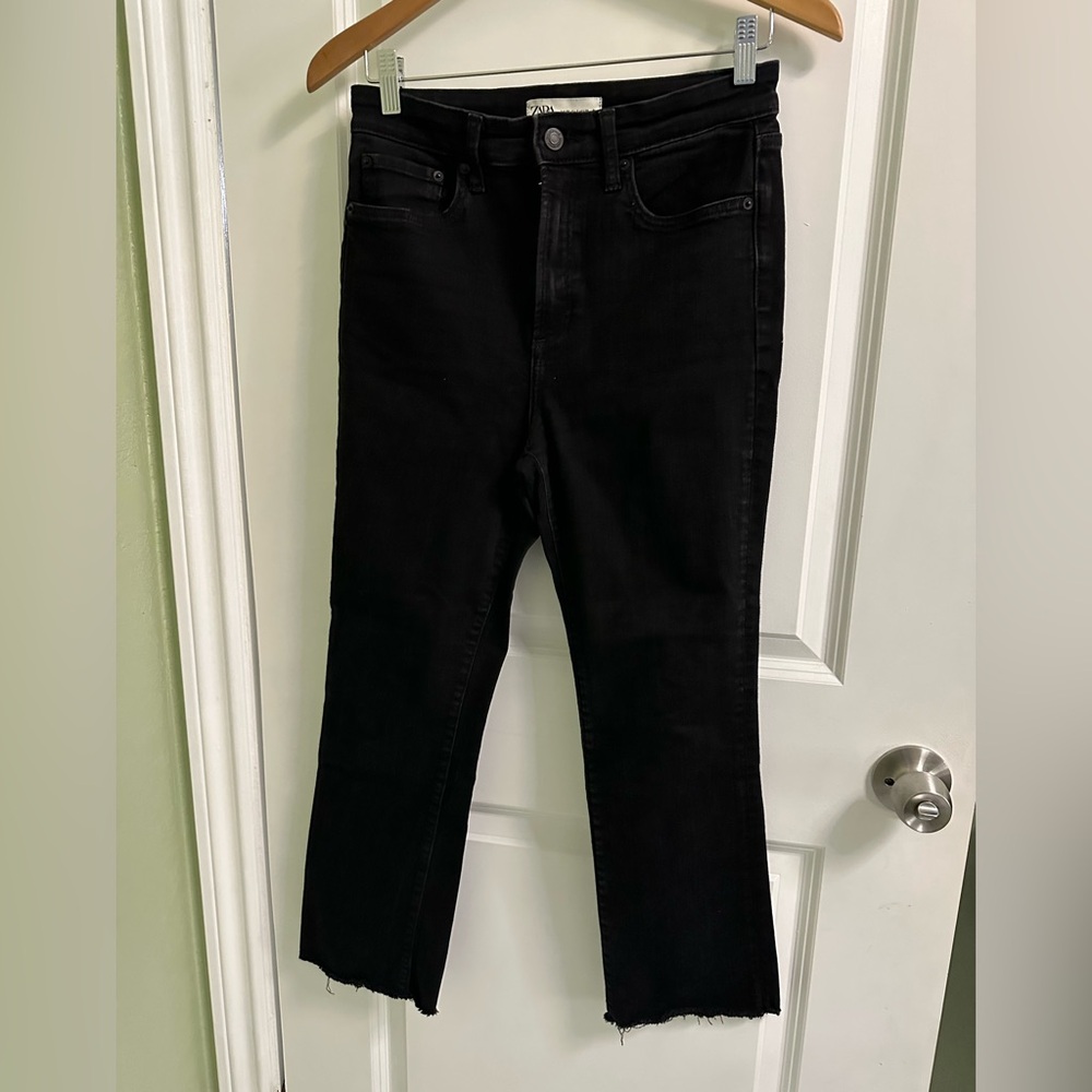 Zara crop flare jeans size 6